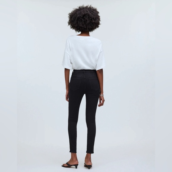 Madewell 10” High-Rise Skinny Black Jeans - Picture 4 of 9